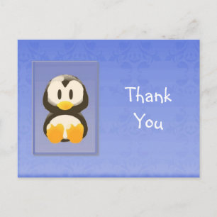 Blue Penguin Thank You Postcard