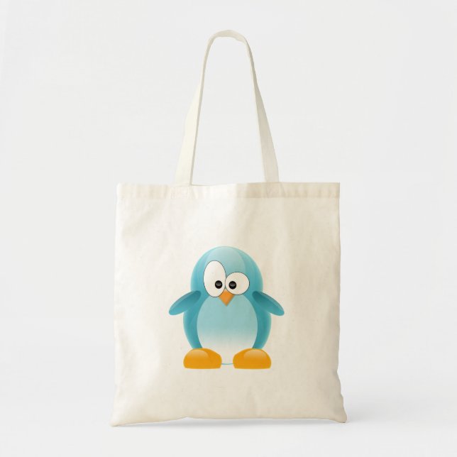 Blue Penguin Tote Bag (Front)