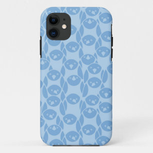 Blue penguins pattern background iPhone 11 case
