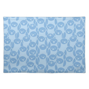Blue penguins pattern background placemat