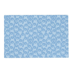 Blue penguins pattern background placemat