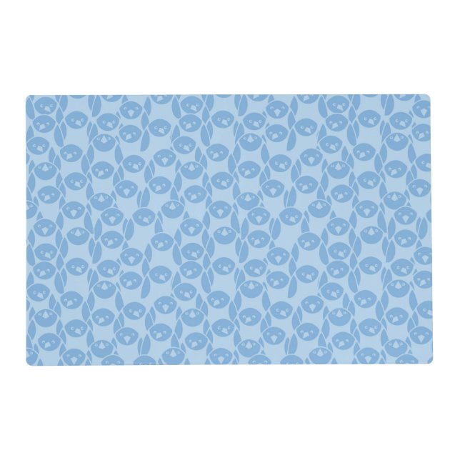 Blue penguins pattern background placemat (Front)