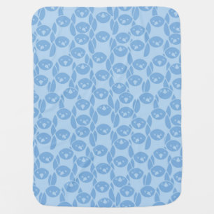 Blue penguins pattern background swaddle blanket