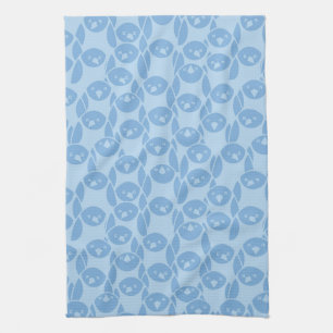 Blue penguins pattern background towel