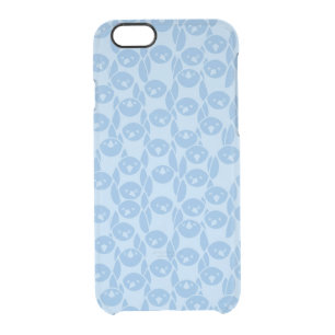 Blue penguins pattern background clear iPhone 6/6S case