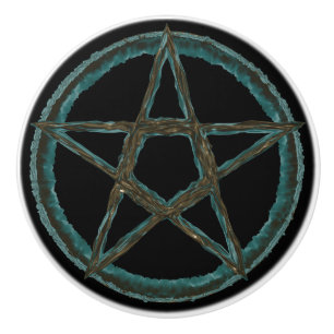 Blue Pentagram Custom Ceramic Knob