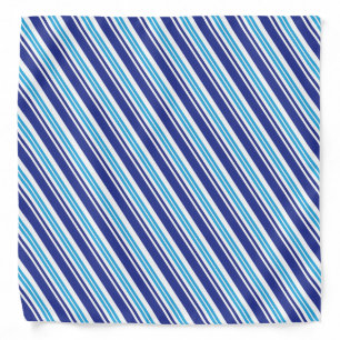 Blue Peppermint Stripe Bandana