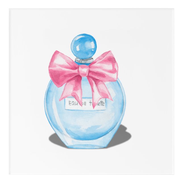 Blue Perfume Bottle  Acrylic Print (Front)