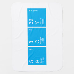 Blue Periodic Table BOY Baby Blanket