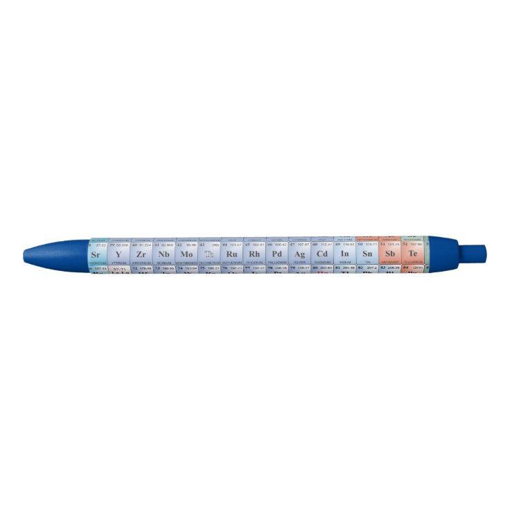 blue periodic table ink pen | Zazzle