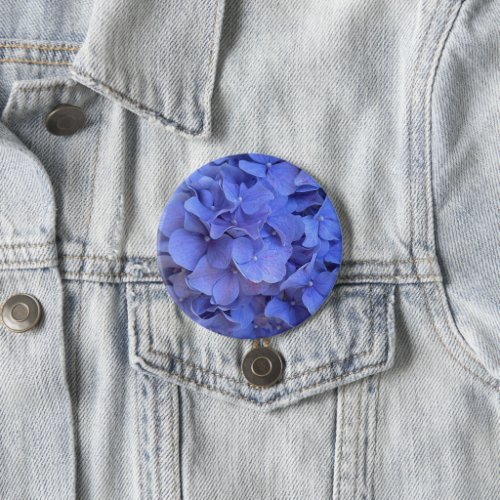 Blue periwinkle elegant floral hydrangeas  button