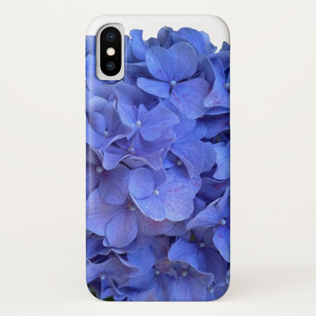 Blue periwinkle elegant floral hydrangeas  Case-Mate iPhone case (Back)