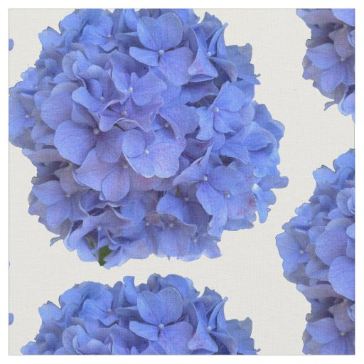 Blue periwinkle elegant floral hydrangeas  fabric
