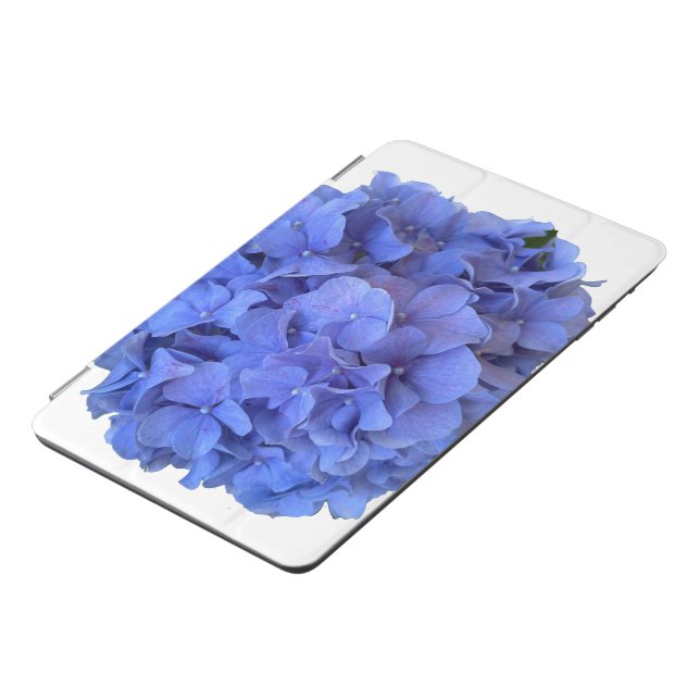 Blue periwinkle elegant floral hydrangeas  iPad mini cover (Side)