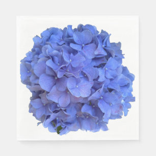 Blue periwinkle elegant floral hydrangeas napkins