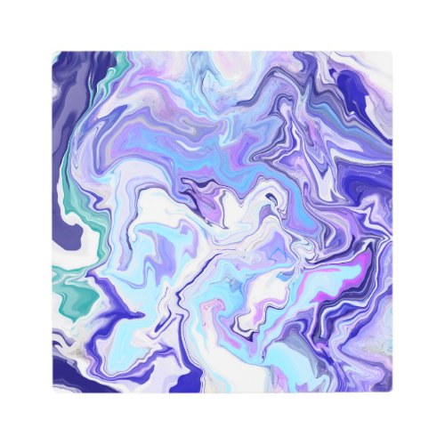 Blue Periwinkle Marble Fluid Art  