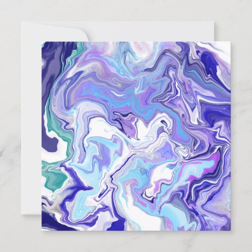 Blue Periwinkle Marble Fluid Art