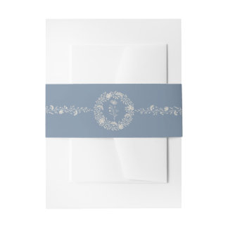 Blue Periwinkle Wildflower Wedding Belly Band