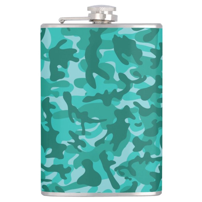 Blue Persian Camouflage  Flask (Front)
