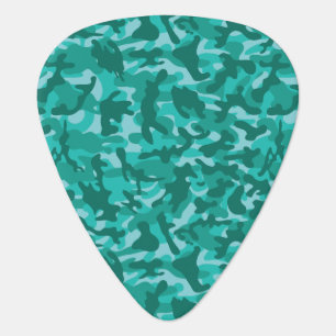 Blue Persian Camouflage Guitar Pick