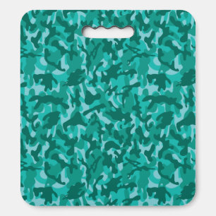 Blue Persian Camouflage   Seat Cushion