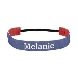 Blue personalizable athletic headband