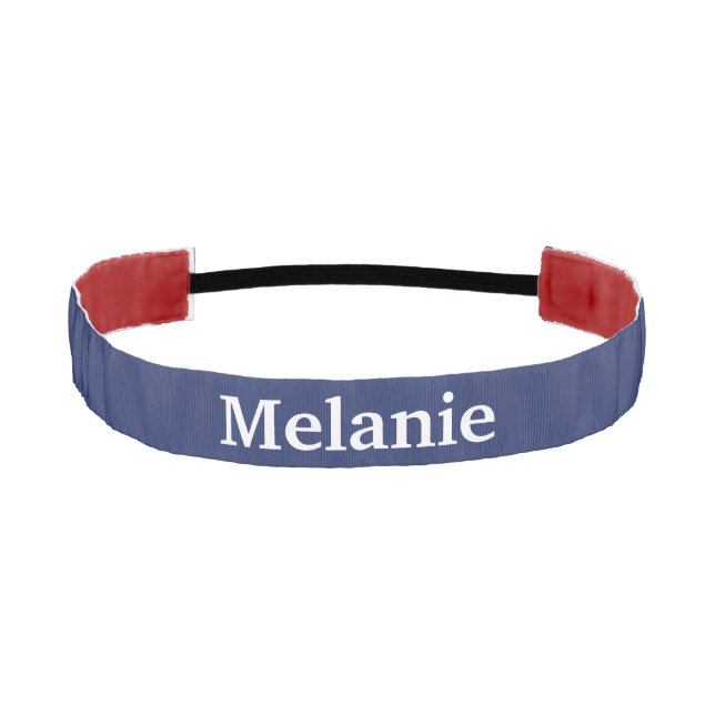 Blue personalizable athletic headband (Front)