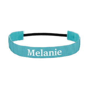 Blue personalizable athletic headband