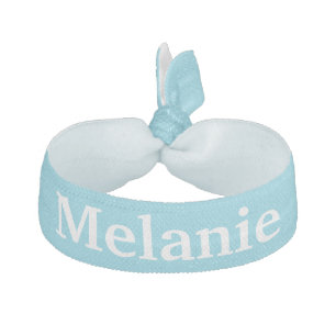 Blue personalizable elastic hair tie