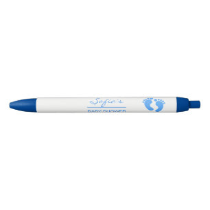 Blue Personalized Baby Shower Pens - Baby Feet