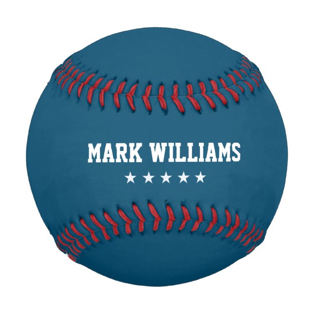 Blue Personalized Baseball (Back)