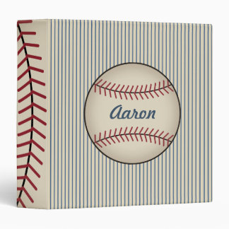 Blue Personalized Baseball Binder Gift