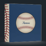 Blue Personalized Baseball Binder Gift<br><div class="desc">Personalize this binder by changing the text to suit your needs. The design is from original art.</div>