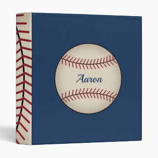Blue Personalized Baseball Binder Gift