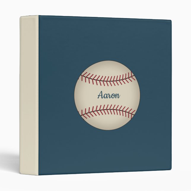 Blue Personalized Baseball Card Binder Gift (Front/Spine)
