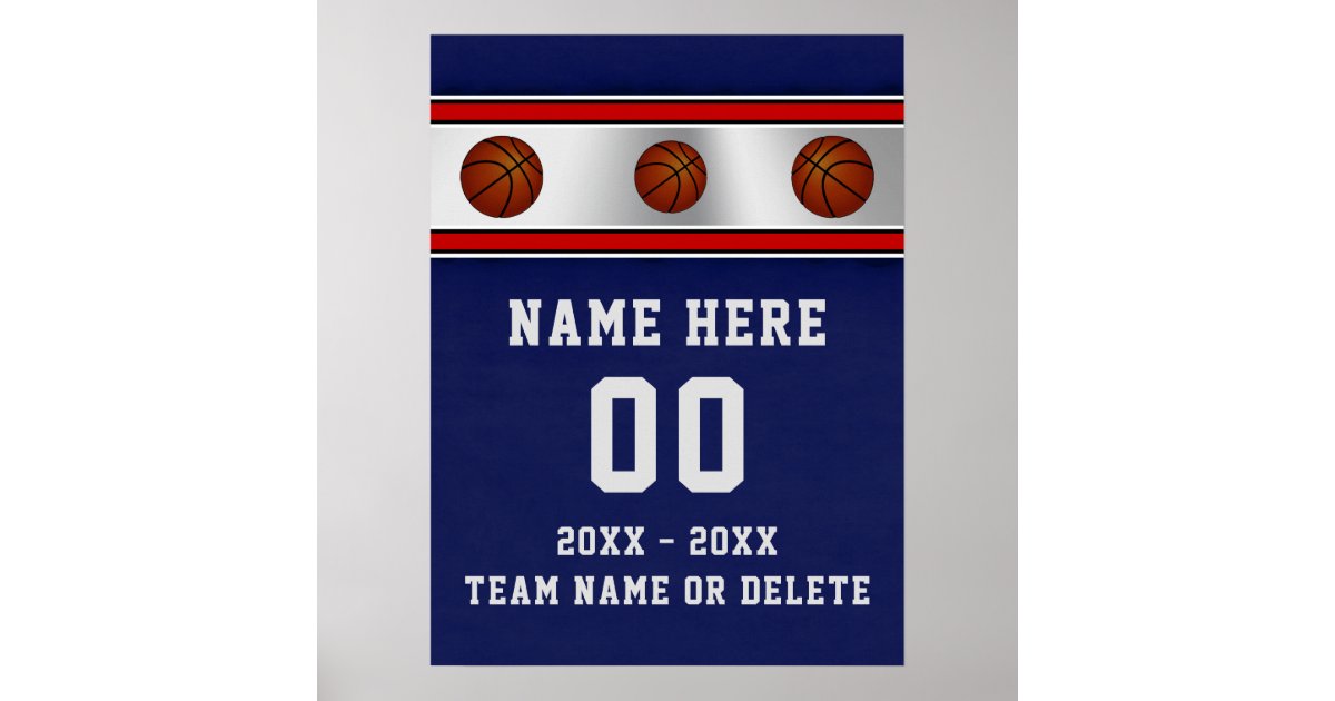 Blue Personalized Basketball Senior Night Posters Zazzle Com