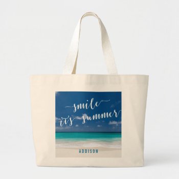 Blue Personalized Beach Bags Jumbo Tote by online_store at Zazzle