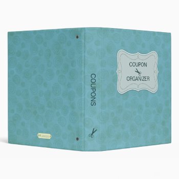 Blue Personalized Coupon Organizer Binder by artladymanor at Zazzle