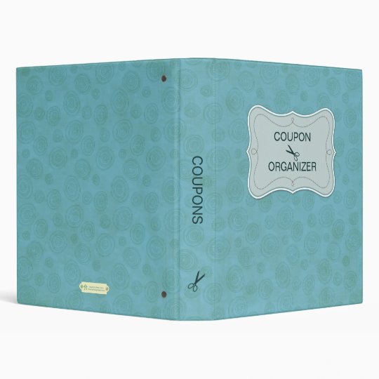 Blue Personalized Coupon Organizer Binder