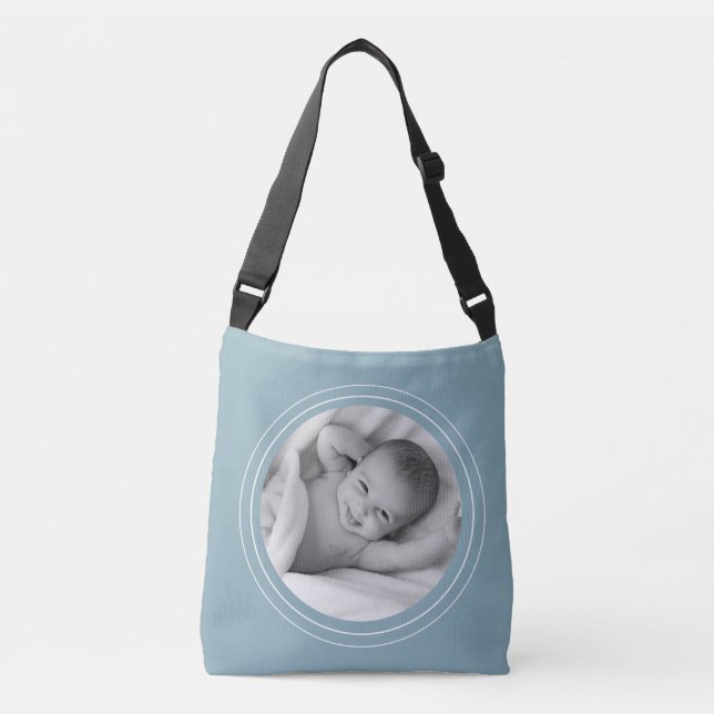 Blue Personalized Crossbody Bag (Front)