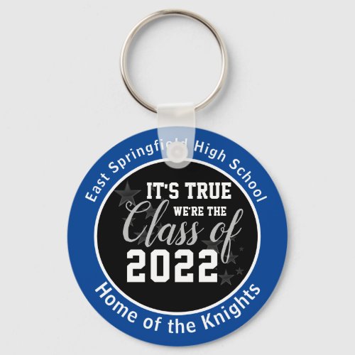 Blue Personalized High School Class of 2023 Keychain