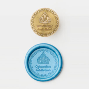 Blue Personalized Mexican Style Quinceañera Wax Seal Stamp