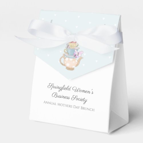 Blue Personalized Mothers Day Tea Party Favor Box