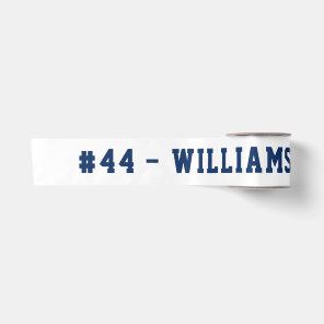 Blue Personalized Name and Number Homecoming Satin Ribbon