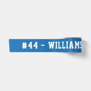 Blue Personalized Name and Number Homecoming Satin Ribbon