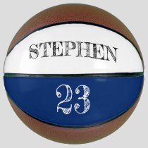 Blue Personalized Name Ball Player Number Basketball