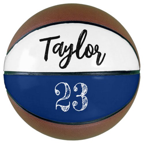 Blue Personalized Name Ball Player Number Basketball
