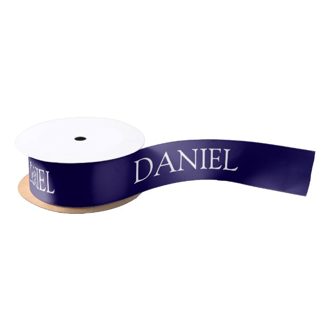 Blue Personalized Name Satin Ribbon (Spool)