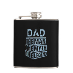Blue Personalized Name The Man The Myth The Legend Flask