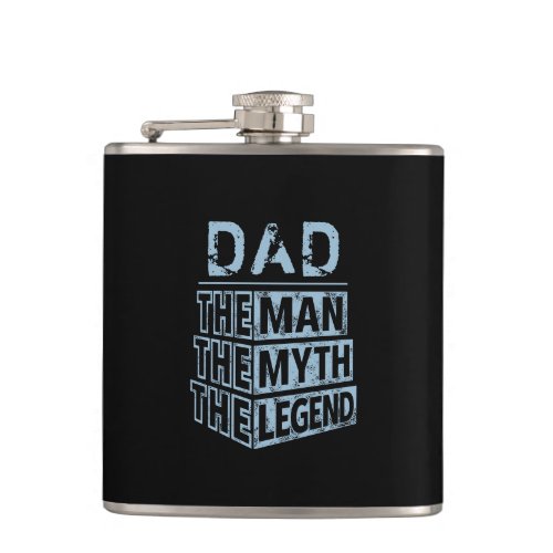 Blue Personalized Name The Man The Myth The Legend Flask